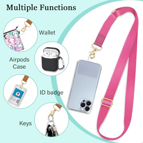 Image of Piefly Cell Phone Lanyard Crossbody Wrist Strap Adjustable for Women Solid