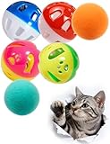 HEUHAI 6-Pack Cat Toys for Kittens and Indoor Cats, Loving Every Minute (1.5'', Playtime)