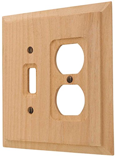 Amerelle 180TD plaque murale duplex bois traditionnel naturel