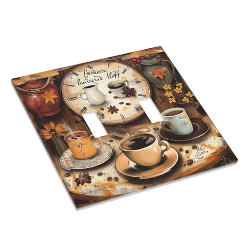 Light-Switch-Cover-Coffee-Mug-Romanticized-Country-Life-2-Gang-Wall-Plate-Double-Light-Switch-Plate-Toggle-Decorative-Outlet-Covers-Electrical-Switchplate-for-Bathroom-Bedroom-Decor Light Switch Cover Coffee Mug Romanticized Country Life 2 Gang Wall Plate Double Light Switch Plate Toggle Decorative Outlet Covers Electrical Switchplate for Bathroom Bedroom Decor