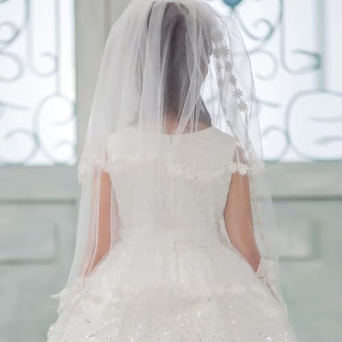 Girls First Communion Veils Church Veil Catholic Chapel Mass Head Coverings Kids First Holy Communion Baptism Gifts3