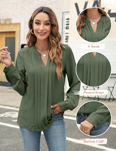 Image of Blooming Jelly Women's Long Sleeve Blouses Dressy Casual Business Work Tops