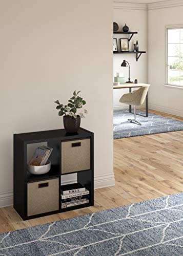 Image of ClosetMaid Decorative Open Back 4-Cube Storage Organizer, Black