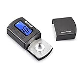 Bildshirm mit blauer Hintergrundbeleuchtung, rostfreie Plattform von hoher Qualität und eine Schutztasche aus Kunstleder