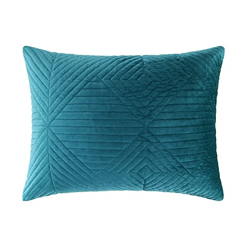 Barefoot Bungalow Riviera Velvet Pillow Sham, Teal, Standard 20X26-Inch #TOP1