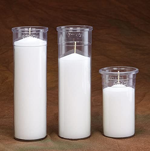 Emkay Candles Candle-Devotional Lights in Clear Plastic Insert-7 Day (Pack