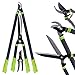 Produktbild Kinzo Gartenscheren 3er Set | Bypass Astschere 67cm, Heckenschere 52cm, Bypass Rebschere 19cm | Perfekt für Formschnitte an Hecken,Bäumen, Büschen und Sträuchern, Grünen