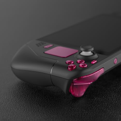eXtremeRate Clear Candy Pink Replacement Full Set Buttons for Steam Deck, DIY Custom ABXY D-pad Trackpad Bumpers Triggers Buttons Screwdriver Tool for Steam Deck LCD Handheld Console - Console Without by eXtremeRate - Image 5