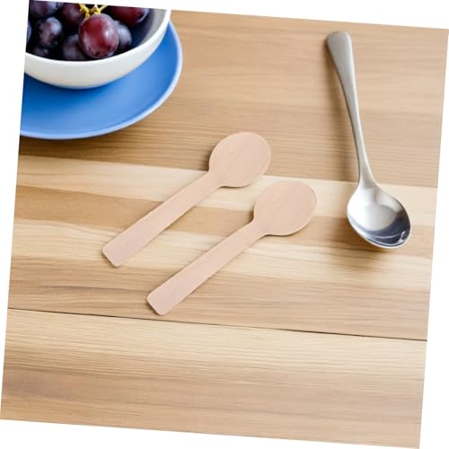 Cucharas de abedul pequeñas para sazonar y servir postres en catering 6
