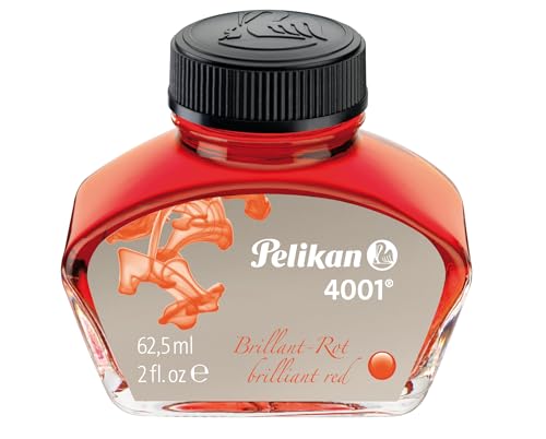 Pelikan Tintenglas Tinte 4001 Brilliant-Rot 62,5 ml, 1 Glas