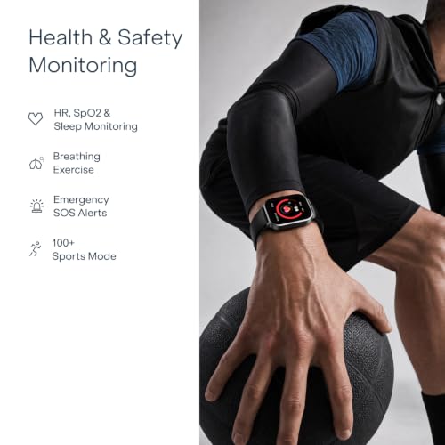 Image of boAt Ultima Ember 2 Smartwatch, 1.96 inch AMOLED Display, Ultra Bright 1000 nits Brightness, AOD, Personalized Fitness Nudges, Functional Crown, 100+ Sports Mode smartwatch for Men & Women (Active Black)