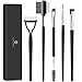 KINGMAS 3Pcs Duo Eyebrow Brush and Spoolie & Eyelash Comb Curlers & Steel Brow Brush Comb Makeup Grooming Tool