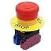 TWTADE/Red Mushroom Cap 1NO 1NC DPST Emergency Stop Push Button Switch AC 660V 10A (Quality Assurance for 3 Years) YW1B-V4E11R