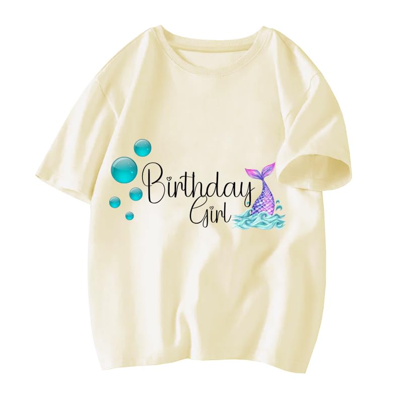 Image of Birthday Girl Tshirt Toddler Birthday Shirts Tees Little Kids Top Outfit Cotton Short Sleeve 2nd 3rd 4th 5th 6th 7th 8th