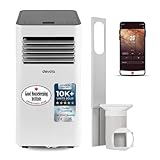 Devola 9000 BTU WiFi Portable Air Conditioner, 4-in-1 Cooling, Dehumidifier Fan Modes & Sleep Mode, 24H Timer, 2 Window Venting Kit Included, Air Conditioning Unit For Rooms Up to 20㎡