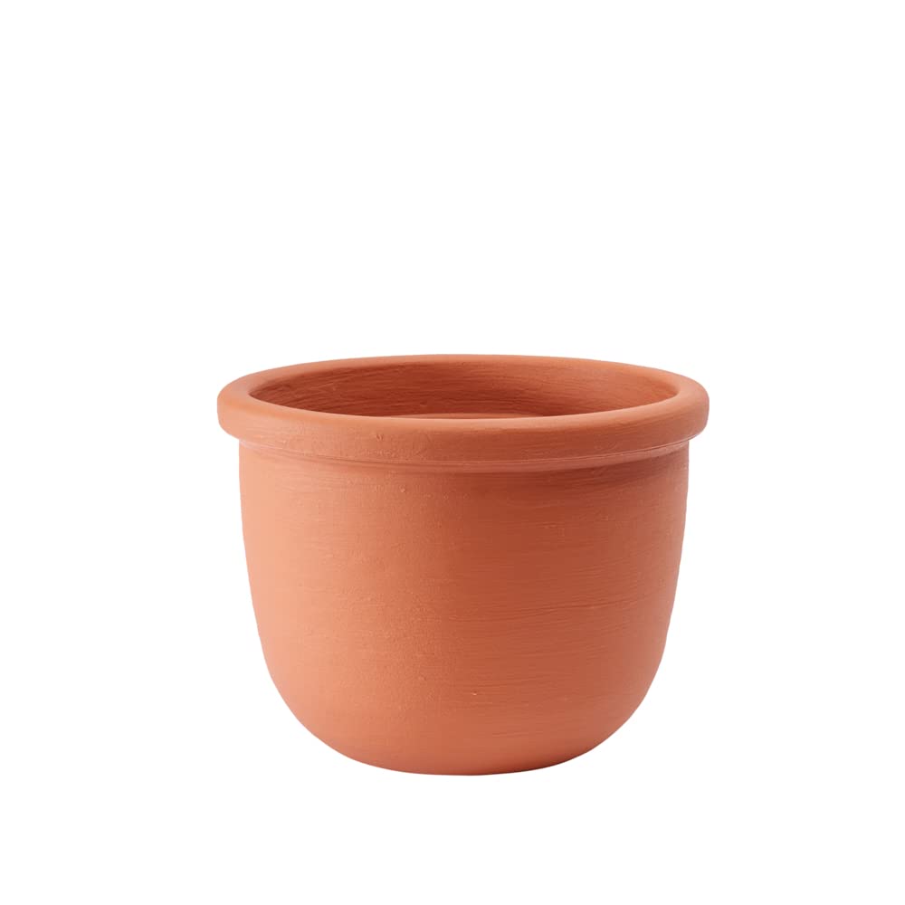 Garden Italia Vasi Vaso tondo per piante Conca liscia ICOL Diam.45 cm alt.34 in resina colore terracotta - Per interni ed esterni - Resistente al gelo - antiurto - Leggero