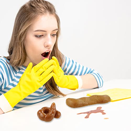 SZCXDKJ 6 Stück gefälschte Hundekot, weich, Streich, lustiges Spielzeug, Trick-Poo, Neuheit Streich Turd für Aprilscherz, Halloween