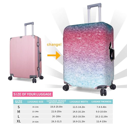 Housse de bagage élastique rose violet bleu pastel taille M