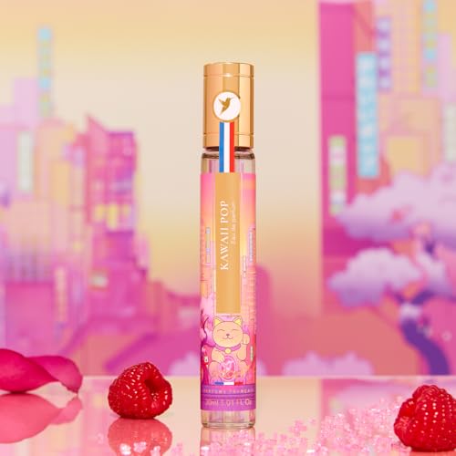 adopt KAWAII POP - Eau de parfum pour femme - 30 ml - Parfum fruité et pétillant avec framboise, lychee et sucre rose - Ludique, moderne, inspiré du Japon - Adopté : parfum pour femme