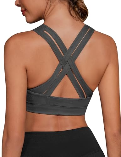 Migcaput Damen Sport BH Yoga Bra mit Gepolstert Nahtlose Ohne Bügel und gibt Guten Halt Atmungsaktiv Riemchendesign und mittelstarkem für...