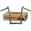 Pre Wired Dominator Industries 1 1/4 Inch Road Glide Meathook Ape Hanger Handlebars, 14 Inch Rise, Chrome for 2015-2022 Harley Road Glides