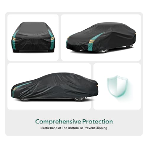 Image of Small Car Cover Waterproof All Weather for Coupe, Universal Fit for Mazda Miata /MX-5, BMW Z3, Pontiac Solstice, Audi TT, Honda S2000, Rain Winter Sun Protection. (Length up to 165)