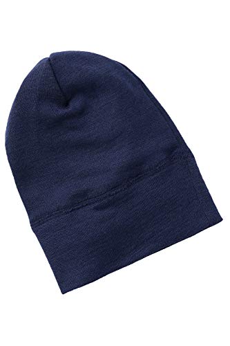 Engel Naturaleza, gorro de bebé y niño, 70% lana 39% seda, marine, 6 12 meses