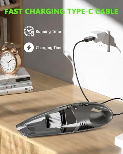 Image of Handheld Vacuum Cordless, 11KPA Strong Suction & 25 Mins Runtime Brushless Motor, Rechargeable Car Vacuum Cleaner with 2 HEPA Filter /Multi-Accessories /Lightweight, for Home /Car /Office Cleaning