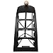 MyGift Modern Chic Space Saving Black Metal Fan Design 4 Slot TV Remote Control Storage Organizer Caddy