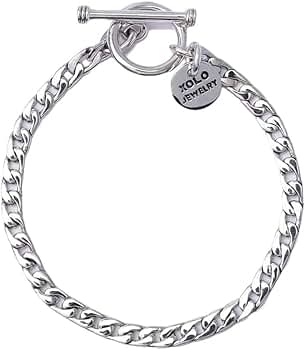 Amazon | [ショロ ジュエリー] Basic Link Bracelet -4mm- シルバー