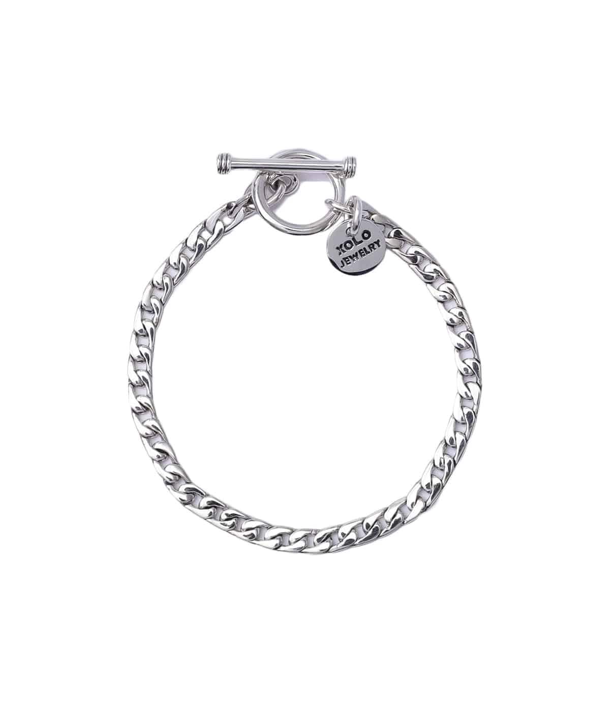 Amazon | [ショロ ジュエリー] Basic Link Bracelet -4mm- シルバー