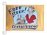 BANDERA NAUTICA de la CERVEZA GRATIS 45x30cm - Pabellón de conveniencia FREE BEER 30 x 45 cm anillos - AZ FLAG