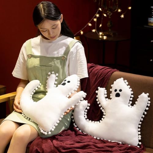 Coussins fantômes parodiants en peluche d'Halloween pour decoration lit