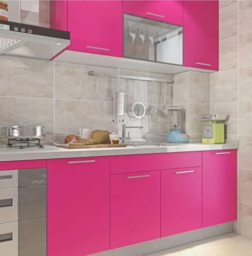 Image of ONETON Peel and Stick Pink Matte Contact Paper Waterpoof Self Adhesive Decorative Wallpaper for Wall Kitchen Wallpaper for Bedroom (Pink MATT WP, 24x80 inch)