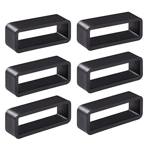 BISONSTRAP Passant pour Bracelet de Montre, 6 Pièces Bracelets de Montre en Silicone Boucles de Remplacement, 22mm Cover