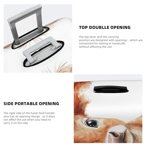 Cute Cow Elastic Travel Luggage Covers Dustproof Scratch-Resistant Suitcase Protector Fit 22-24 Inch3