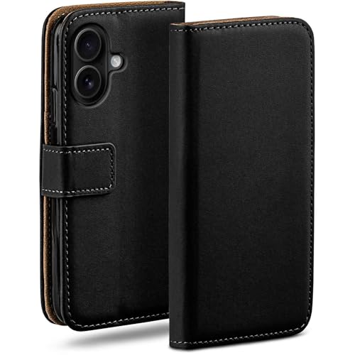 Housse iPhone 17 moex noire pour éviter de briser l'écran grâce au rabat 360