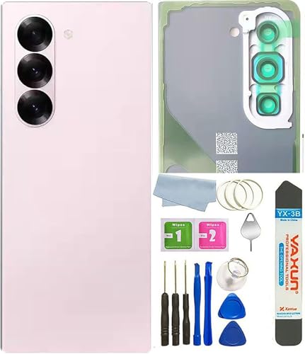 XYFEIGENA Z Fold 6 �o�b�N�K���X�J�o�[ Galaxy Z Fold 6 5G �o�b�N�K���X�n�E�W���O�J�o�[ �t�H�g�t���[�� �o�b�N�J�o�[�t�� �e�[�v+�c�[���t��(�s���N)
