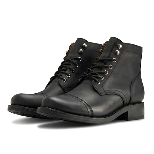 Image of SUREWAY Men's 6 inch Mid-Top Work Boot | Genuine Leather, Classic Chukka Boots, Lace-Up Ankle Boot