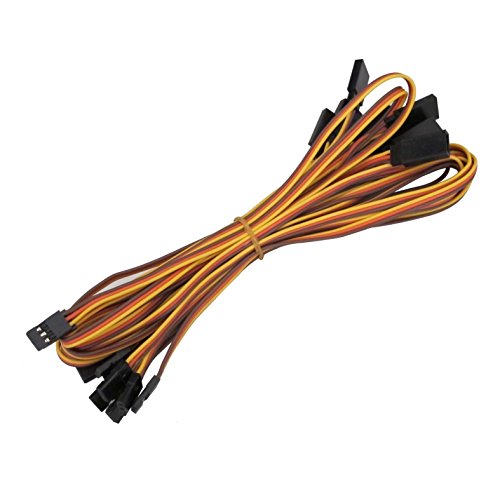Hobbypower Rcmodelpart - Cable de extensión Servo (500 mm, JR Futaba, 50 cm, 26 AWG, 10 Unidades)