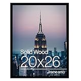 Frame Amo Black 20x26 Picture or Poster Frame, 1 inch Wide Border, Smooth Finish, Acrylic Front