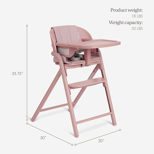 Image of Evolur Step and Savor Baby High Chair, Converts to Adult Stool, 5 Position Adjustable Height and Footrest Positions Portable High Chair, Removable Tray, Easy to Clean and Removable Cushion