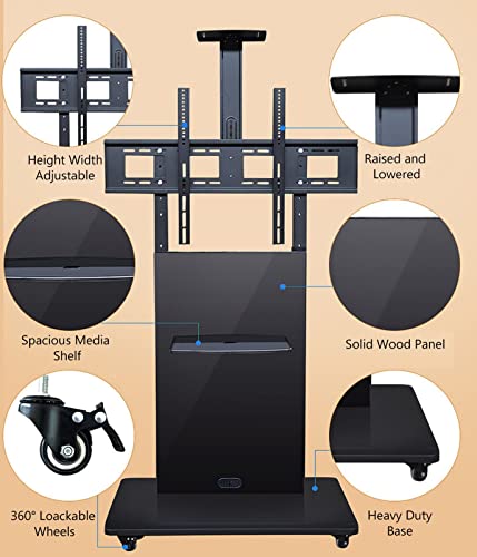 Soporte Móvil Universal para TV 32" a 70" Negro miniatura 4