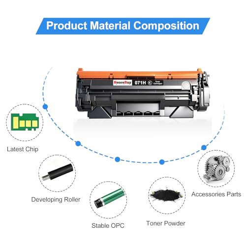 Image of 071H 071 Toner Cartridge with Chip Replacement for Canon 071 Black Toner Cartridge for Canon ImageCLASS LBP122dw MF273dw MF272dw MF275dw LBP120 MF270 Printer (Black,1 Pack)