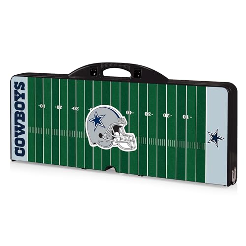 Image of PICNIC TIME NFL Picnic Table Portable Folding Table with Seats and Umbrella
