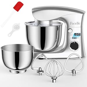 Facelle Küchenmaschine Knetmaschine 5,5L & 4,5L