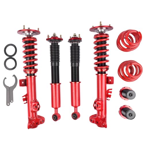 GELUOXI Height Adjustable Coilover Suspension Shock Absorber Lowering Kit Replacement for 1990-1999 BMW E36 E36 316i 318i 320i 323i 325i 328i Coilovers Springs Struts
