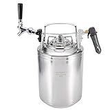 Sistema de elaboración de cerveza casera de barril de cerveza a presión de acero inoxidable con kit de grifo no ajustable para la fermentación/almacenamiento/dispensación de cerveza artesanal(12L)