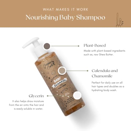 Image of Cristina's Curls Nourishing Baby Wash Day Hair Bundle - Gentle Shampoo + Lightweight Scalp Oil