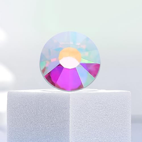 Image of Flatback Rhinestones Bulk, 14400PCS Crystal AB Rhinestones for Clothes DIY Decoration Crafts, Crystal AB, SS16, 3.8-4.0mm